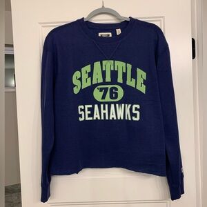 American Eagle Tailgate Cropped Seattle Seahawks Sweater/Crewneck/Pullover